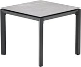 Garden Impressions Domingo tafel - 90x90 cm - carbon black - Centostone sicilian grey