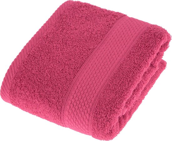 Homescapes badstof handdoek 100% katoen roze