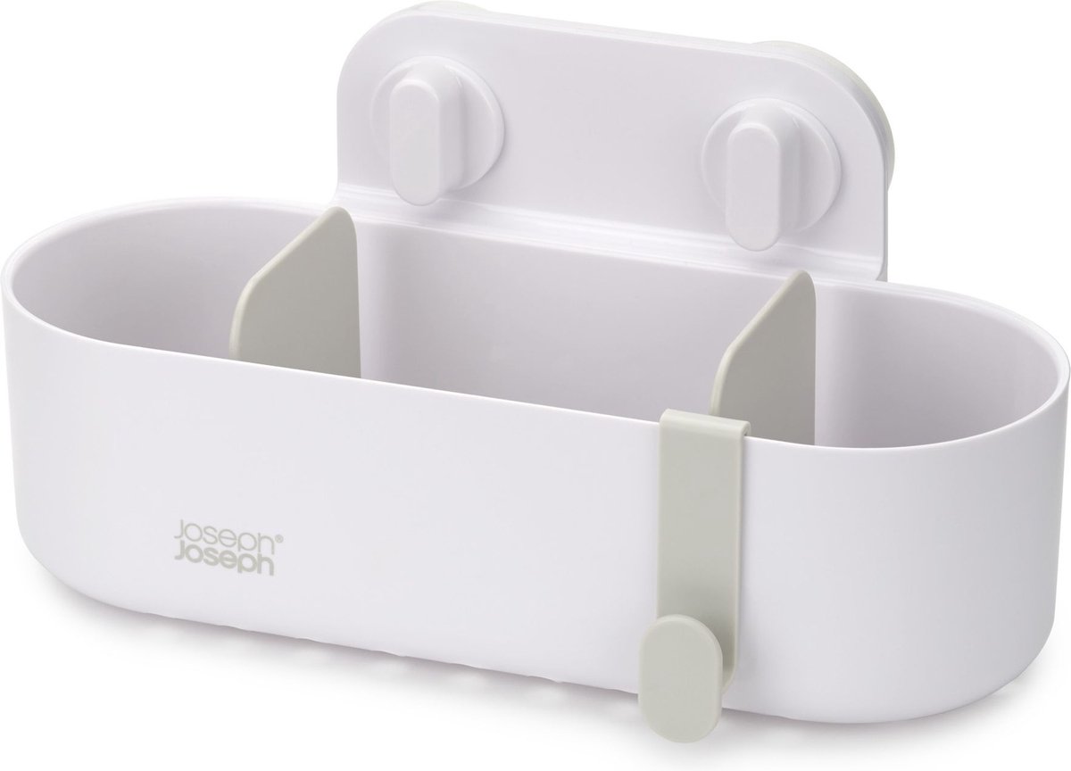 Joseph Joseph duo opal - douchecaddy met zuignap - kunststof - wit
