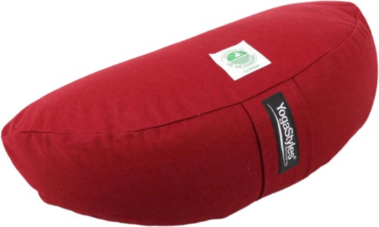 YogaStyles Meditatiekussen Organic Moon Bordeauxrood van YogaStyles — afbeelding 5