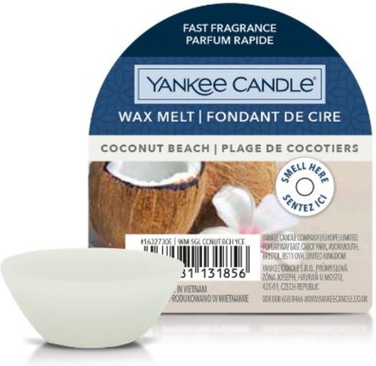 Yankee Candle Wax Melt Coconut Beach 4 stuks
