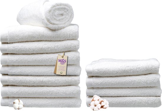 Miss Towels - Hotelhanddoek - 8+4 Bundel