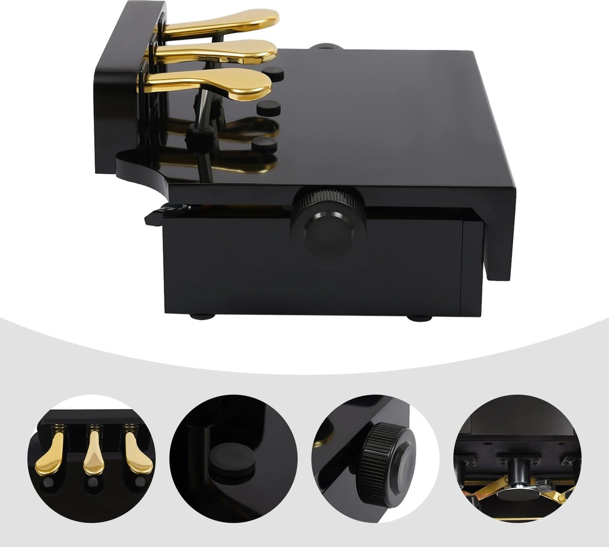 Rallonge De Pédale De Piano Réglable En Hauteur Avec 3