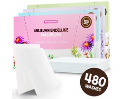 Proefpakket Wasstrips ECO 480 Wasbeurten in 4 Geuren Milieuvriendelijke Wasmiddeldoekjes Wasvellen Wasmiddel Voordeelverpakking incl. wasverzachter wasdoekje