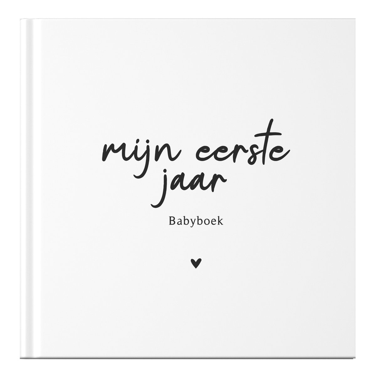 Fyllbooks - Baby Boek Mijn Eerste Jaar - Invulboek Baby - Zwart Wit - Geschikt voor alle Gezinssamenstellingen