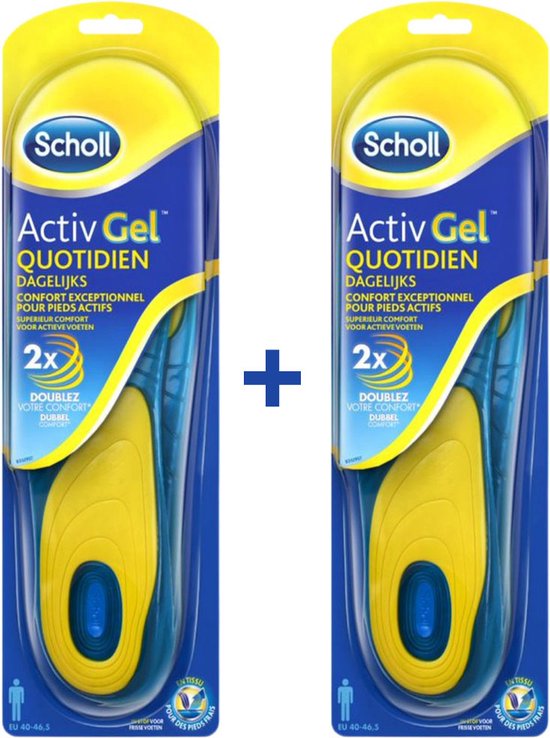 2 x Scholl ActivGel Inlegzolen – Everyday – Maat 40 - 46,5 – 2Paar