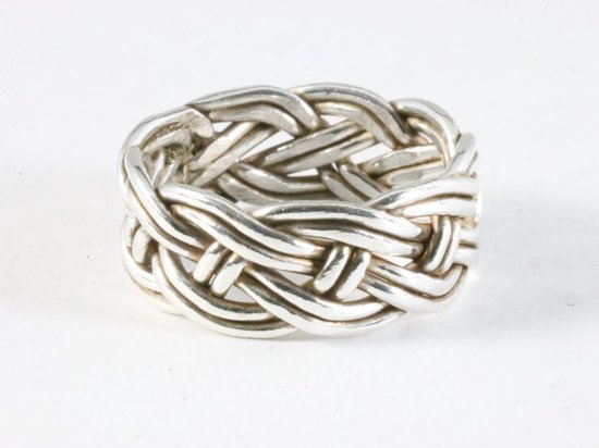Zilveren Ring Gevlochten | Zilveren heren ring | Young & Free Jewelry
