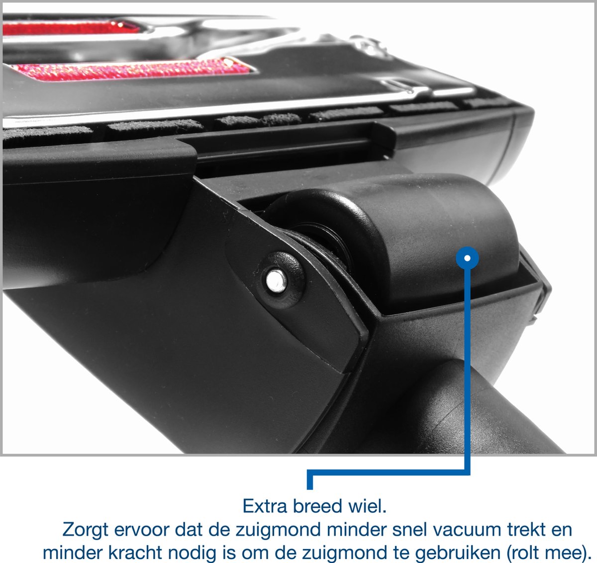 Combi zuigmond geschikt voor Miele stofzuiger - met kliksysteem en breed wiel - 35mm — afbeelding 3