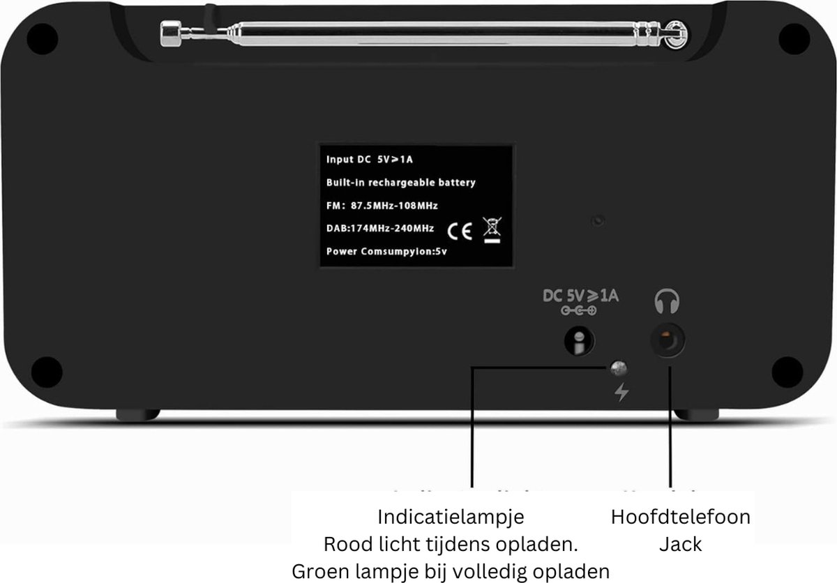 EMOS Prenosné rádio s Bluetooth, MP3, DAB / DAB / FM, biele 1 ks