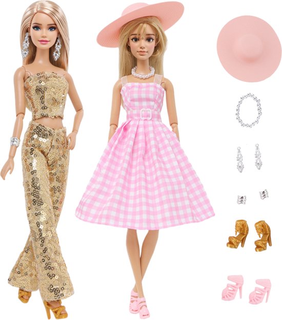 Tenue JOETAÏ Pour Barbie – Robe, Gants, Chaussures, OOAK, Sans Poupée