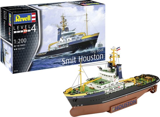 Revell Modelbouwpakket Militaire voertuigen - 05239 Tug Boat Smit Houston Plastic - 1:200 -
