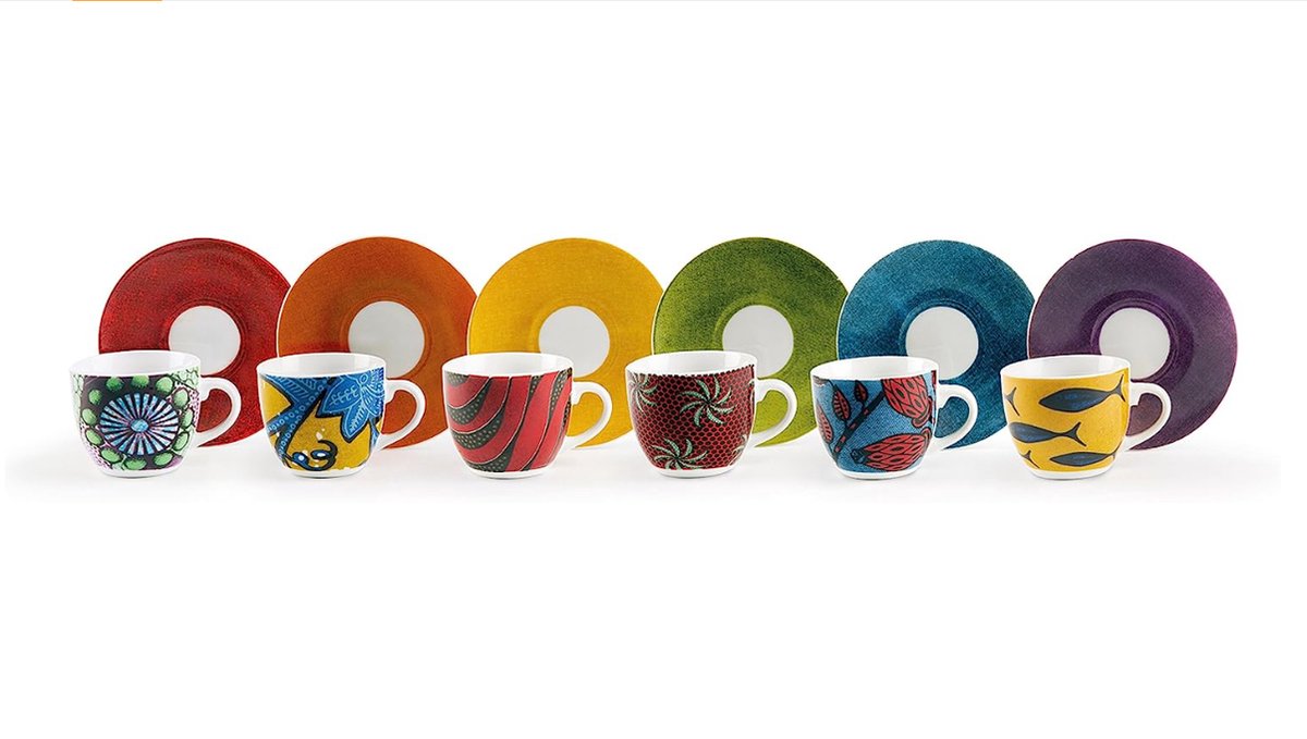 koffiekopjes, set met schoteltjes, 6 espressokopjes en 6 schoteltjes, mochatbekers, cappuccino, koffieserviesset van porselein