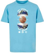 Mister Tee - Kids Ballin World Kinder T-shirt - Kids 134/140 - Blauw