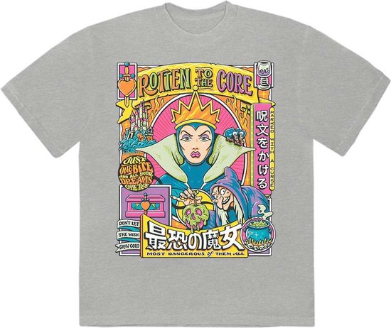 Disney Snow White - Evil Queen Rotten To The Core Heren T-shirt - 2XL - Grijs