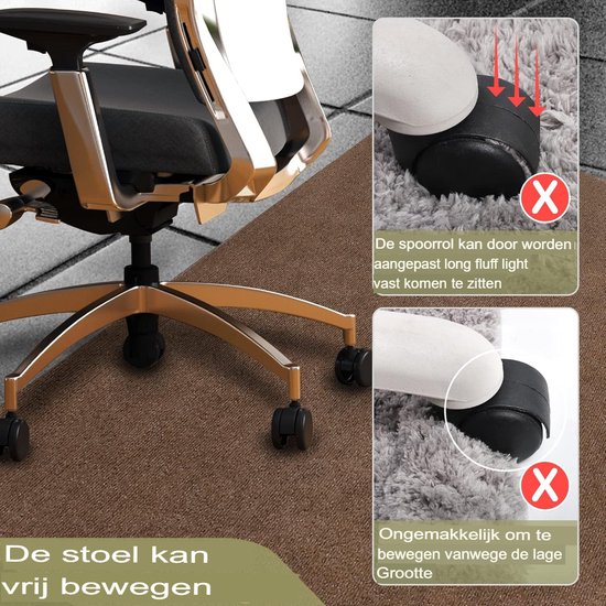 Vloerstoelmat voor Bureaustoel - Duurzame Bescherming voor Vloeren - Geschikt voor Thuiskantoor en Bureaustoelen - 90x120 cm - Transparant PVC