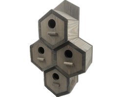 Garden Spirit - Nestkast - Mus - Vogelhuisje - Voor 4 vogels - 25 x 11 x 40 cm