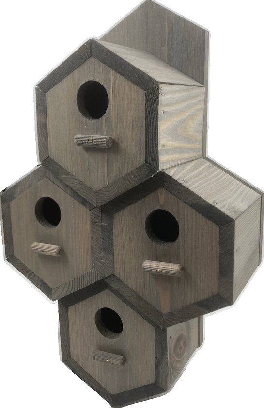 GARDEN SPIRIT Nestkast Mus Vogelhuisje 25 x 11 x 40 cm plek voor 4!