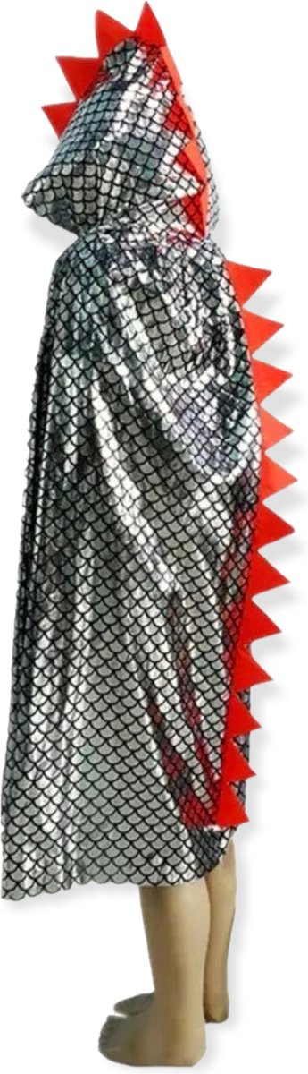 Jobber Toys - Halloween kostuum - Dino pak - Cape zilver