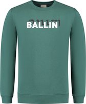 Ballin Amsterdam - Heren Regular fit Sweaters Crewneck LS - Faded Green - Maat S