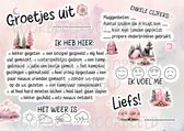 Kampkaartjes Watercolor Pink - Pakket met 8 kaartjes voor op kamp - kampbriefjes - brieven van op kamp