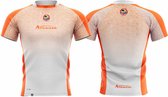 T-shirt Arawaza | Dry-Fit | Wit / Oranje (Maat: XL)