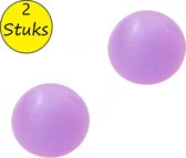 Boule de slime avec paillettes 2 pièces - Squishy - Balle anti-stress - Jouet à presser - Violet