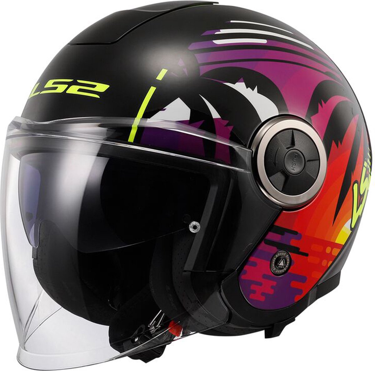 LS2 OF620 Classy Palm Black-06 2XL - Maat 2XL - Helm