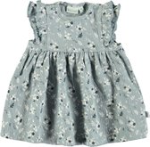 Babylook Jurk Flowers Dusty Blue 74