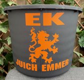 EK Voetbal cadeau emmer - Holland / Nederland Emmer - EK juich emmer leeuw - Bierkoeler - Bucket Oranje emmer - auto wassen - Vaderdag - cadeau -Kado - Verjaardag - Feest - Partij - Partijtje - Feesten - Schoonmaken - Vieren - Feestelijk - Tuinieren