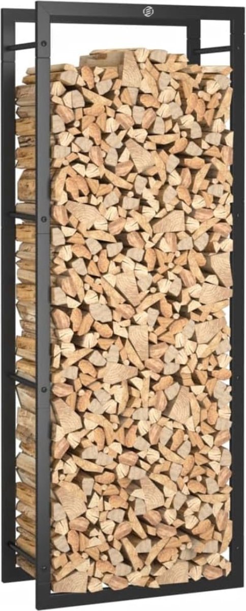 Equivera Haardhoutopslag - 50 x 28 x 132 - Houtopslag - Haardhout Opslag - Brandhoutrek - Houtberging
