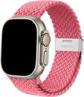Innerlight® Nylon+ - Roze Geweven - 42/44/45/49mm - Nylon bandje geschikt voor Apple Watch - Geschikt als Apple watch bandje voor Series 1/2/3/4/5/6/7/8/9/SE/Ultra