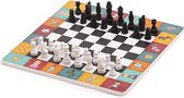 Eurekakids My Frist Chess - Houten Schaakspel met Illustraties- Schaken met Stukken van Hout - Schaakspel voor Kinderen - 33 x 33 cm