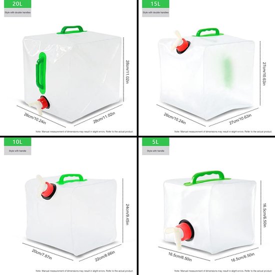 10L opvouwbare waterzak, draagbare watercontainer, waterkoker, grote capaciteit, geen lekkage, voor kamperen, koken, picknick van Merkloos — afbeelding 4
