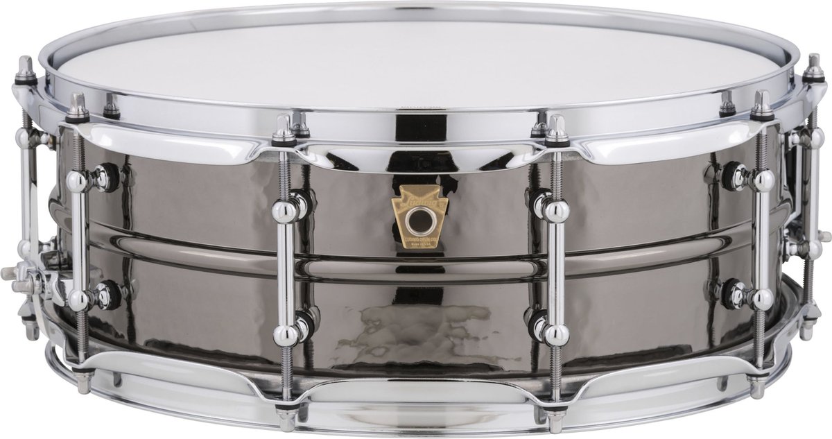 Ludwig Black Beauty Snare LB416KT, 14"x5", Hammered, Tube Lugs - Snare drum