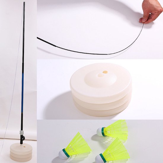Outil d'entraînement de badminton, équipement d'entraînement portable | Ballons d'intérieur, rebond automatique, entraînement à un joueur avec balle pour salon, parc, aire de jeux