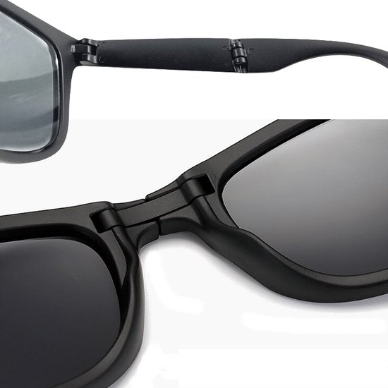 Allernieuwste Opvouwbare Inklapbare Zonnebril Unisex - UV 400 - Zwart - Voor Mannen en Vrouwen - Klassiek Model Vouw Bril van Allernieuwste — afbeelding 2