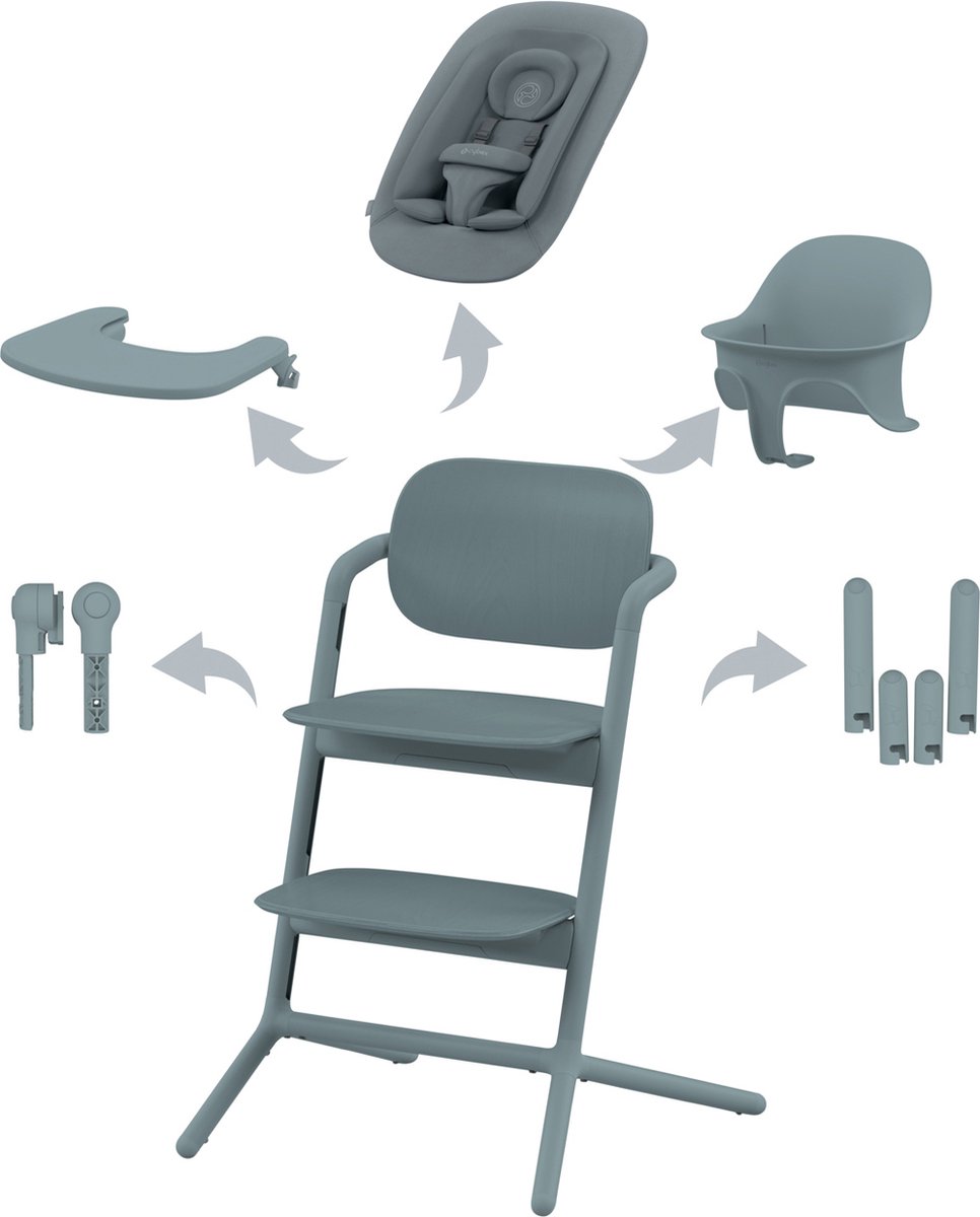 Cybex Lemo Kinderstoel 4-in-1 Set - Stone Blue