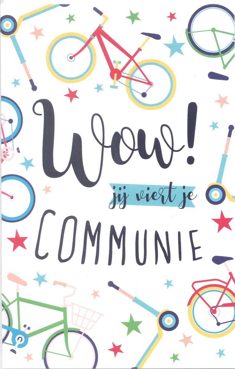 Wenskaart Communie Wow jij viert je Communie D14693 - Gratis verzonden