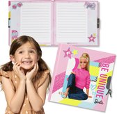 Barbie Gelijnd Dagboek met Slot 14x14x1 cm