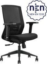 Chaise de bureau ergonomique Stane® - Ajustable - Chaise de jeu - Chaise de bureau - Marque de qualité NEN 1335 - Garantie 3 ans - noir