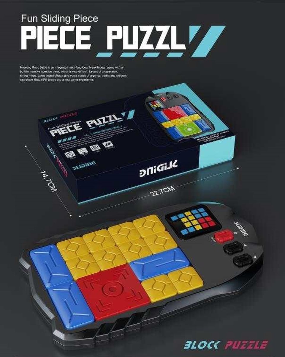 TEMI Handheld Slide Puzzel Games, 500 Niveaus Super Slide Game Brain Teaser Puzzels Reizen Fidget Speelgoed Party Games Console STEM Leren Speelgoed Kinderen Gift Kids Tieners Volwassenen