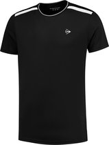 Dunlop Club Crew Tee - sportshirts - Black/White - Mannen