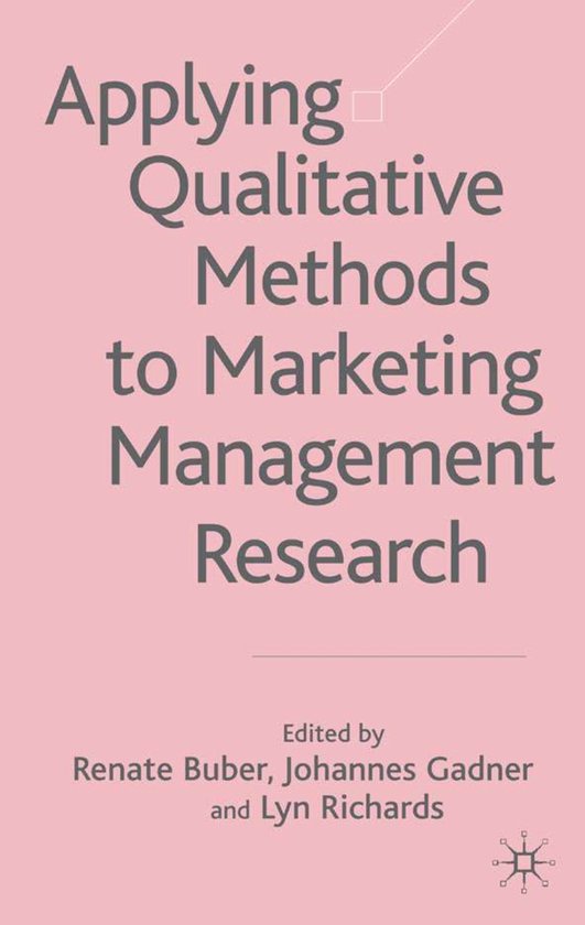 Applying Qualitative Methods to Marketing Management Researc ... - cover