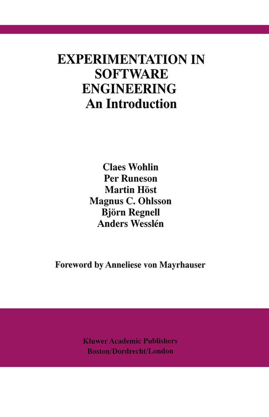 Experimentation in Software Engineering - cover