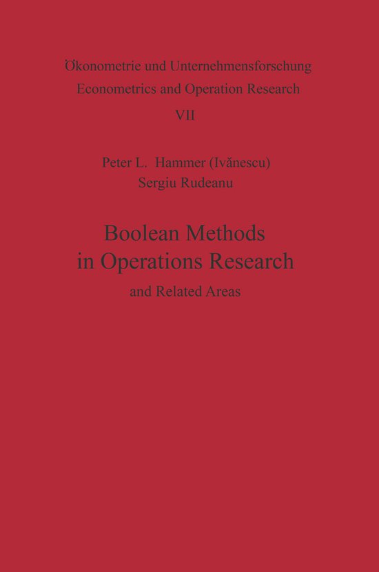 Boolean Methods in Operations Research and Related Areas - cover