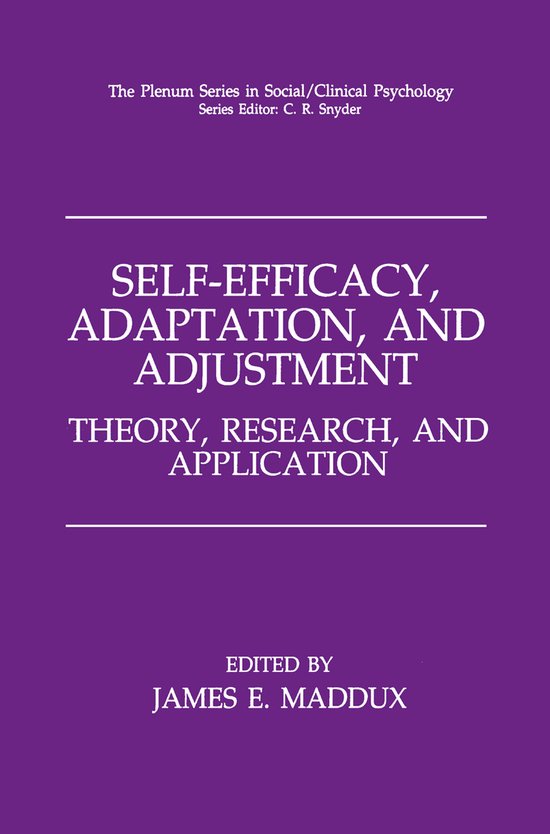 Self-Efficacy, Adaptation, and Adjustment - cover