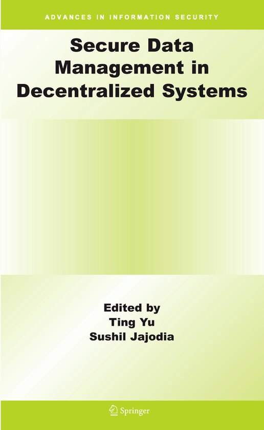 Advances in Information Security33- Secure Data Management i ... - cover
