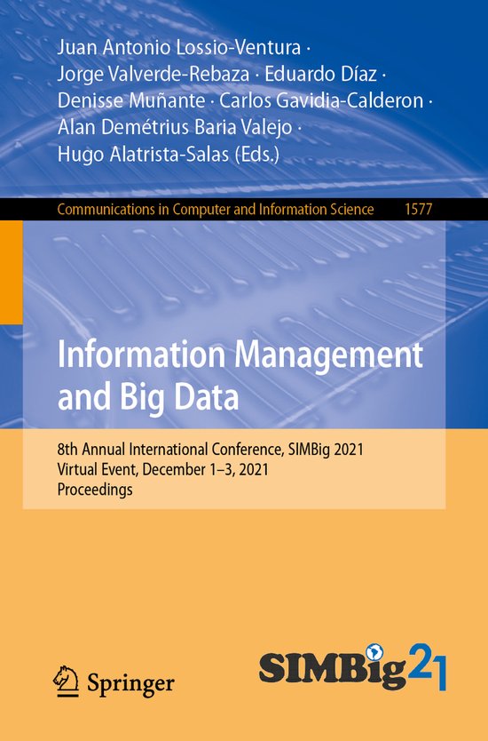 Communications in Computer and Information Science1577- Info ... - cover