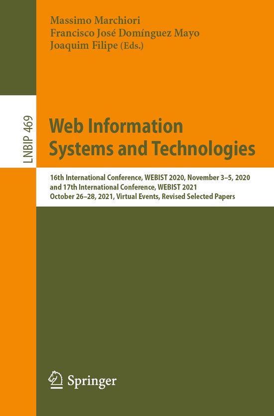 Lecture Notes in Business Information Processing469- Web Inf ... - cover