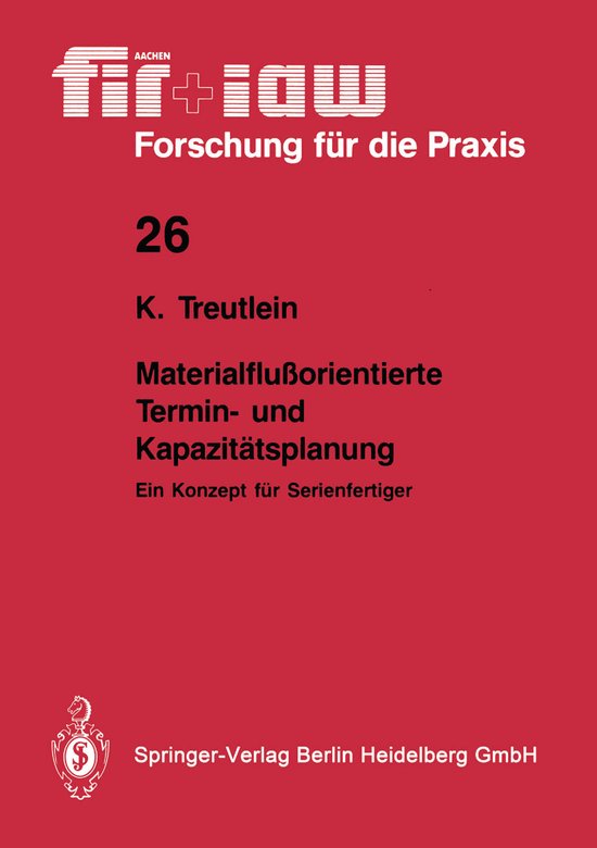 Materialflußorientierte Termin- Und Kapazitätsplanung - cover